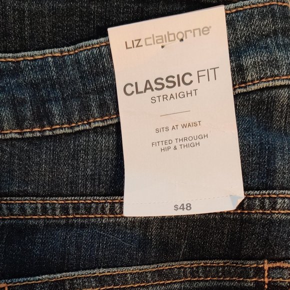 Liz Claiborne Classic Fit Straight Jeans - Picture 3 of 5
